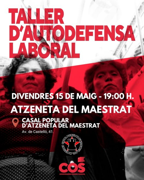 Taller d'autodefense laboral, a càrrec de la COS