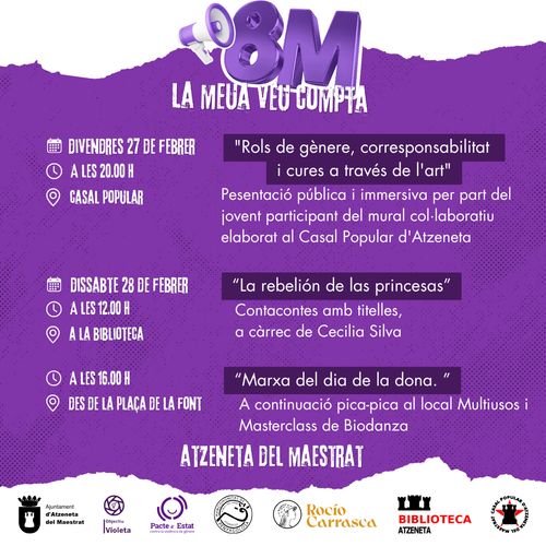 Actes pel 8M a Atzeneta del Maestrat
